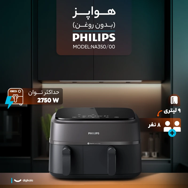 هواپز 9 لیتری فیلیپس مدل NA350/00 - Image 10