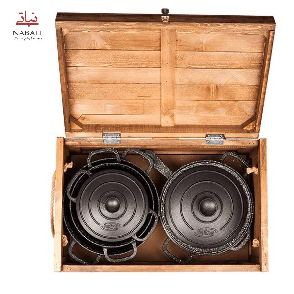 سرویس چدن نالینو 9 پارچه مدل Dio (با جعبه چوبی) - Image 3