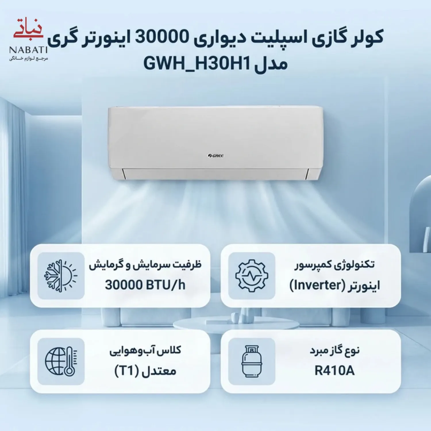 کولرگازی گری مدلGWH-H30H1 - Image 3